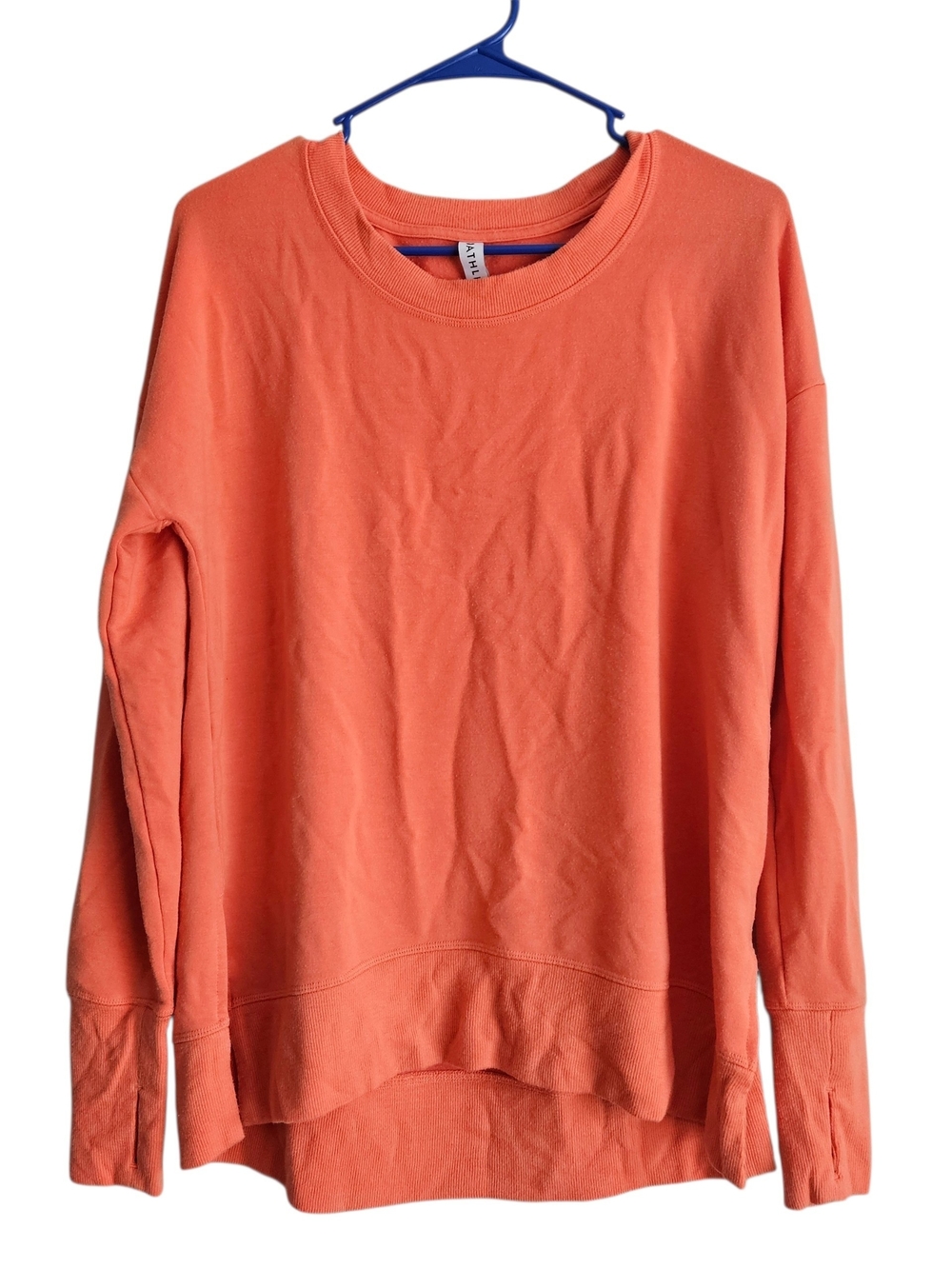 Athleta Coral-Orange Crewneck Sweatshirt Size M